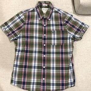 Abercrombie & Fitch Mens M Short-Sleeve Plaid Shirt